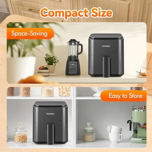The 3 Qt Compact Air Fryer with Non-Stick Basket and Rack compared in context
