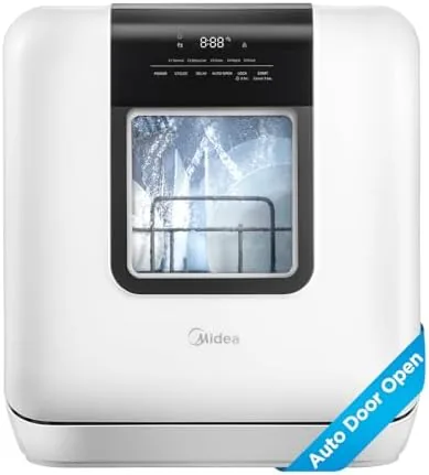 Midea Countertop Dishwasher with 1.59Gal Built-in Water Tank, 5+2 Programs | Portable Dishwasher, Auto-Open Review: Tested and Rated