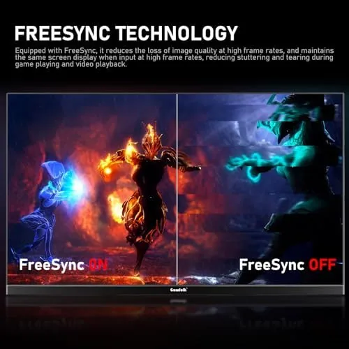 Detail shot of the Gawfolk 24.5 Inch PC 200Hz Gaming Monitor, FHD 1080p screen features