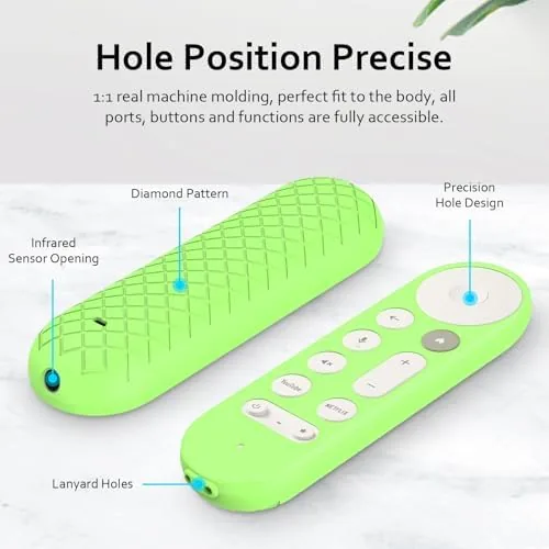 Another view of the LEFXMOPHY Glow Cover for Google TV Streamer 4K Remote 2024