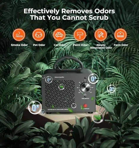 Close look at the Hadlook Ozone Generator 48,000mg, Ozone Machine Odor Removal, O3 Ionizer build quality