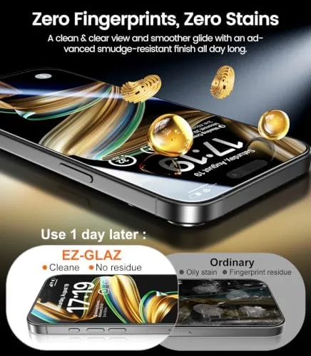 Testing the EZ-GLAZ-4 Pack for iPhone 16 Pro Max Screen Protector (6.9") over two weeks