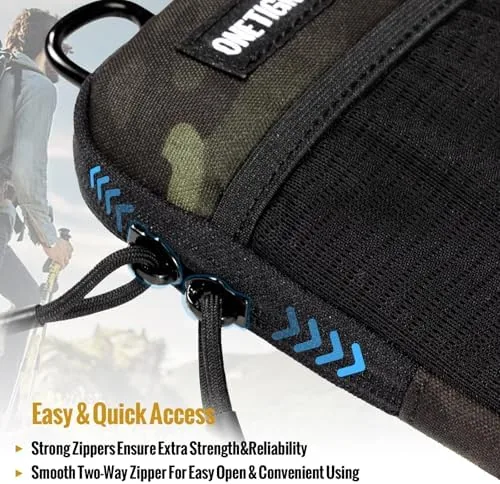 Testing the ONETIGRIS Backpack Strap Pouch, Phone Belt Holder Molle Phone Holster over two weeks