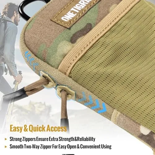 Testing the ONETIGRIS Backpack Strap Pouch, Phone Belt Holder Molle Phone Holster over two weeks