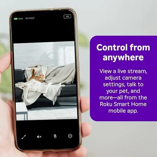 The Roku Streaming Stick 4K + Roku Indoor Camera - Home in real use
