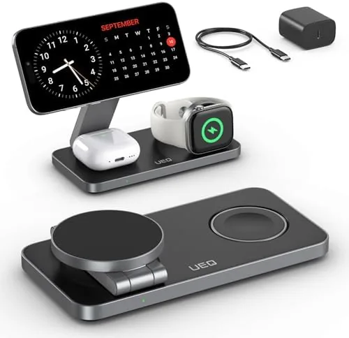 UEQ Foldable 3-in-1 MagSafe Charging Station Review: Travel Ready