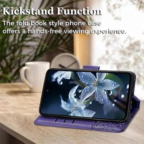 The for Samsung Galaxy A16 5G Phone Case Wallet,Purple | Butterfly in real use