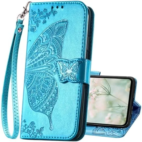 for Samsung Galaxy A16 5G Phone Case Wallet, Blue | Butterfly Embossed PU Leather Review: Tested and Rated