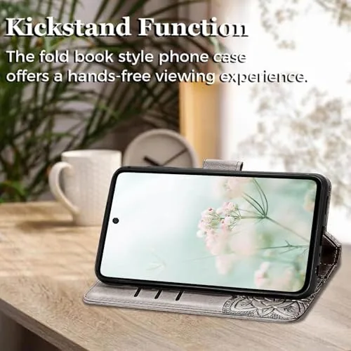 The for Samsung Galaxy A16 5G Phone Case Wallet, Gray | in real use