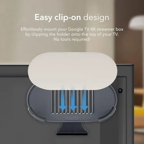 The Wasserstein TV Mount for Google TV Streamer 4K - Clip in real use