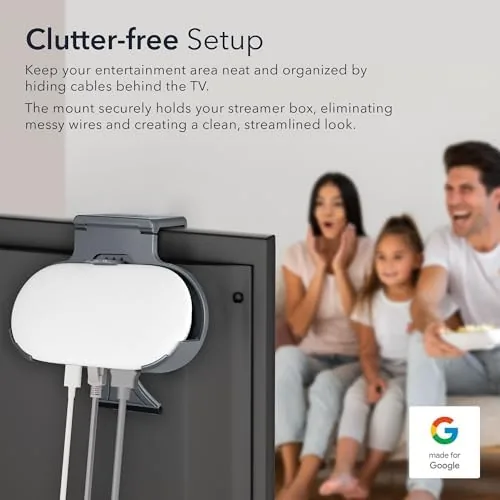 Another view of the Wasserstein TV Mount for Google TV Streamer 4K - Clip