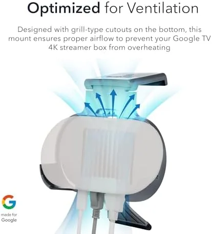The Wasserstein TV Mount for Google TV Streamer 4K - Clip compared in context