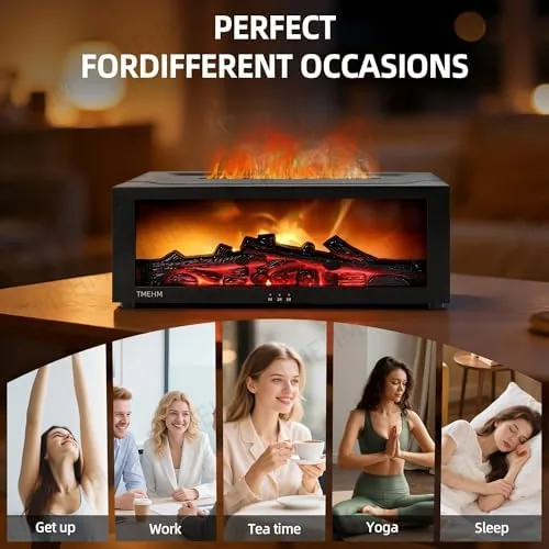 Testing the TMEHM Fireplace Flame Essential Oil Diffuser Humidifier, Aromatherapy | Ultrasonic over two weeks