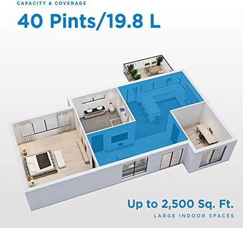 The Danby 40 Pint Dehumidifier in White (DDR040EB2WDB) compared in context