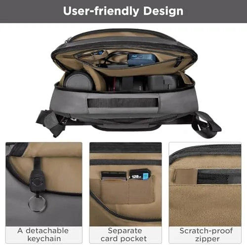 Close look at the TAAOKA Camera Sling Bag,Travel Waterproof Camera Case with Tripod Holder,DSLR/SLR/Mirrorless build quality