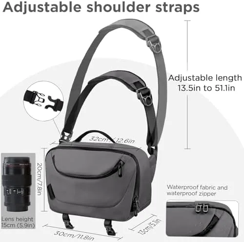 The TAAOKA Camera Sling Bag,Travel Waterproof Camera Case with Tripod Holder,DSLR/SLR/Mirrorless in real use