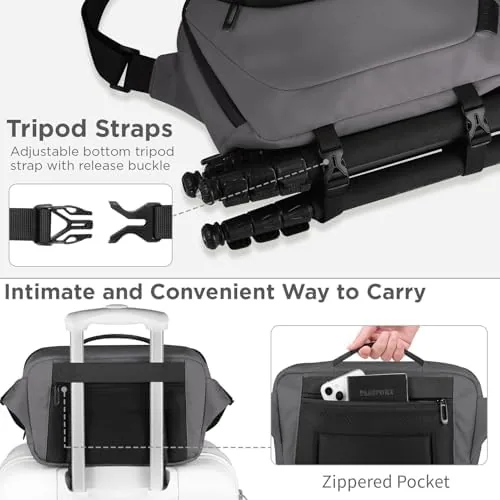 Another view of the TAAOKA Camera Sling Bag,Travel Waterproof Camera Case with Tripod Holder,DSLR/SLR/Mirrorless