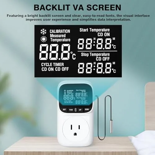 The KABASI Digital Temperature Controller, Only Fahrenheit Dispaly with Sensor | in real use