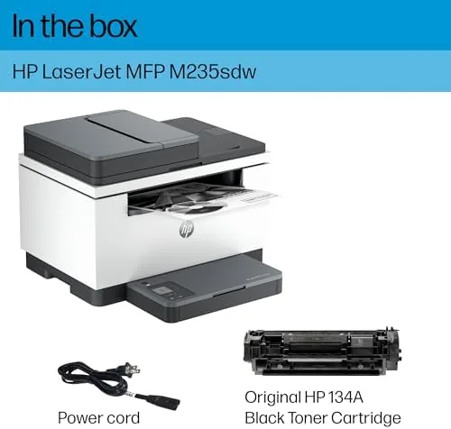 Another view of the HP LaserJet MFP M235sdw All-in-One Laser Wireless Printer, Scan/Copy, Black