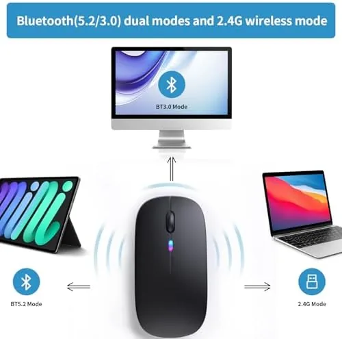 The Afaartcci Rechargeable Wireless Mouse, Silent Bluetooth Mouse (Black) | ergonomic in real use