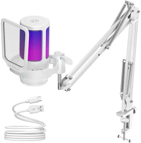 Overview of the InnoGear Gaming Mic USB Computer Microphone for PC Boom Arm