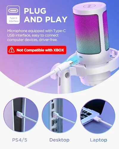 Close look at the InnoGear Gaming Mic USB Computer Microphone for PC Boom Arm build quality