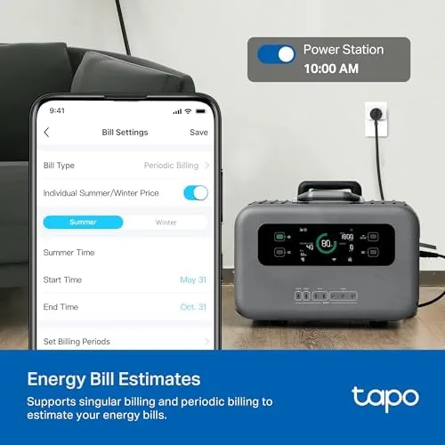 The P110M next to a basic Wi-Fi plug and a Zigbee plug with its hub