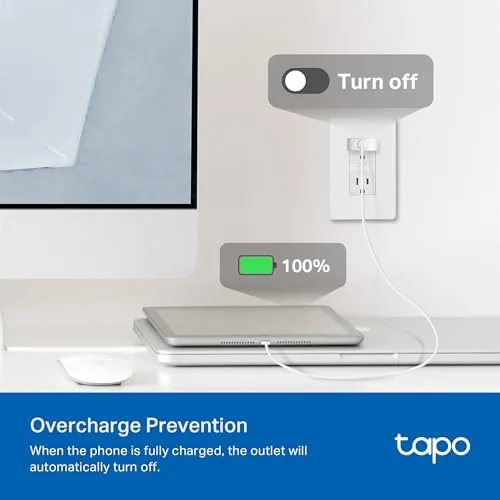 A living room lamp and TV plugged into P110M plugs with schedules active