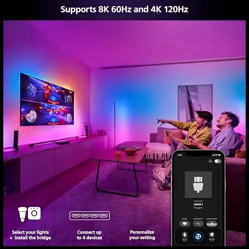 The Philips Hue Play HDMI Sync Box 8K, 1-Pack | Syncs in real use