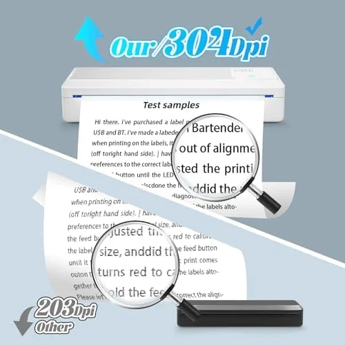 The vretti P83 Portable Printers Wireless for Travel, A4 Portable Thermal compared in context