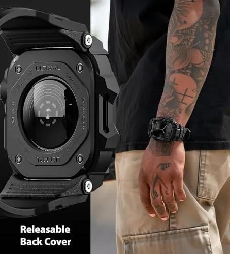 The ULTIMAL Rugged Case with Band for Apple Watch 46mm,Compatible with compared in context