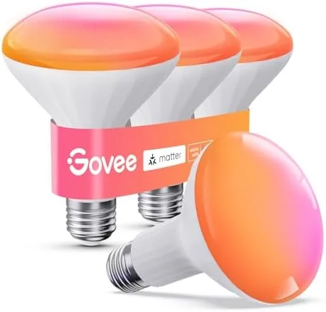 Govee BR30 Smart Light Bulbs 850 LM, RGBWW E26 Base 4 Pack | LED Review: Tested and Rated