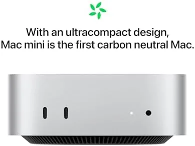 Mac mini mounted behind a monitor in a tidy home office setup