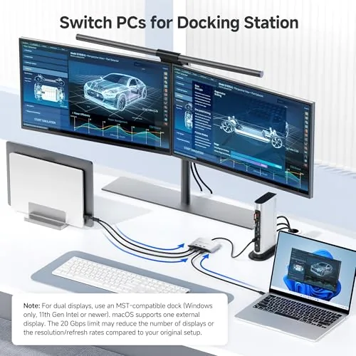 The Cable Matters 20Gbps USB C KVM Switch, 3-in-1-Out, 140W PD in real use