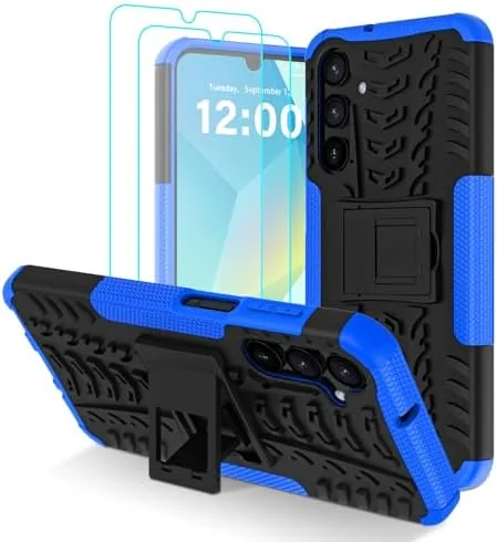 for Samsung Galaxy A16 5G Case with 2 Pack Screen Protector, Blue | Military Review: Tested and Rated