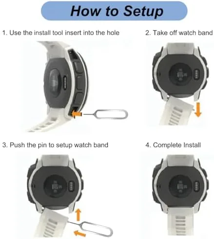 Another view of the 22mm Watch Band for Garmin Instinct 2 / Instinct 3