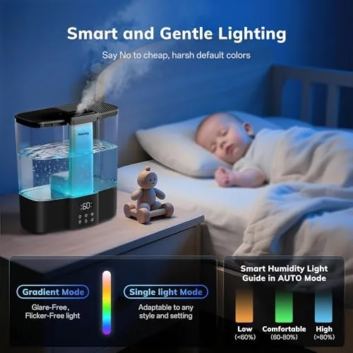The AEOCKY Geek-Level Ultrasonic Humidifier, 4L Top-Fill Cool Mist Diffuser | compared in context