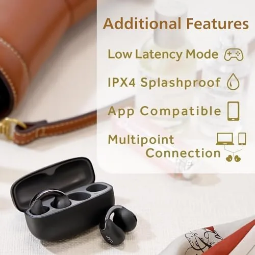 The JVC Nearphones HANP1TB Open Ear True Wireless Headphones, Black | compared in context