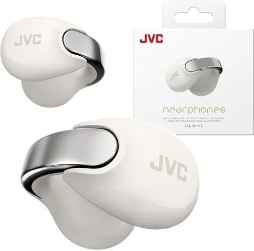 Overview of the JVC Nearphones HANP1TW Open Ear True Wireless Headphones, White |