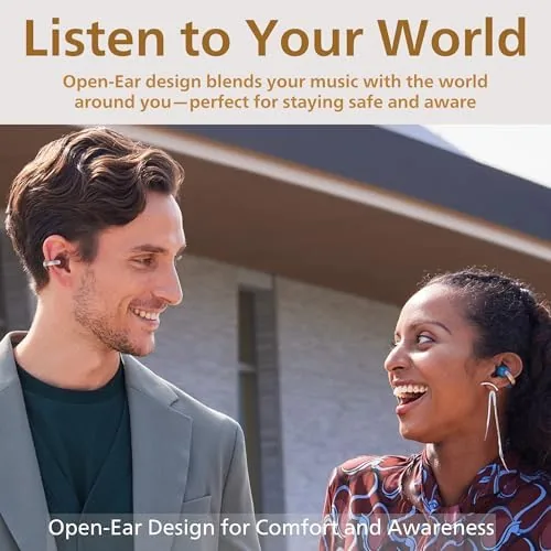 Close look at the JVC Nearphones HANP1TH Open Ear True Wireless Headphones, Ice Gray build quality