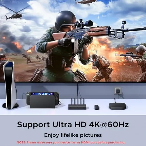 Detail shot of the UGREEN HDMI Switch 3 in 1 Out, 4K@60Hz, with Remote features