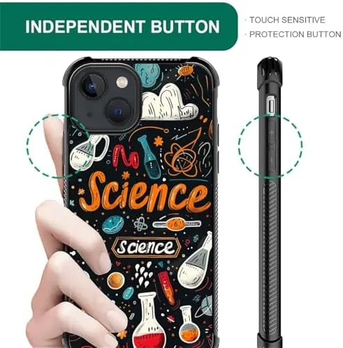 Another view of the CARLOCA Compatible with iPhone 15 Case, Cartoon Chemical Apparatus Science