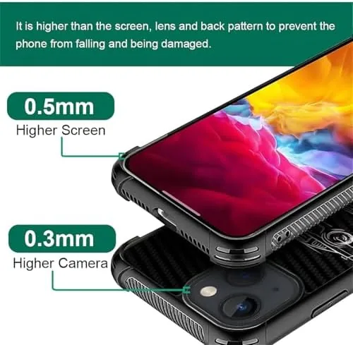 The CARLOCA Compatible with iPhone 15 Case, Black White Vector Car in real use