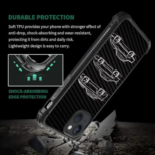 Testing the CARLOCA Compatible with iPhone 15 Case, Black White Vector Car over two weeks