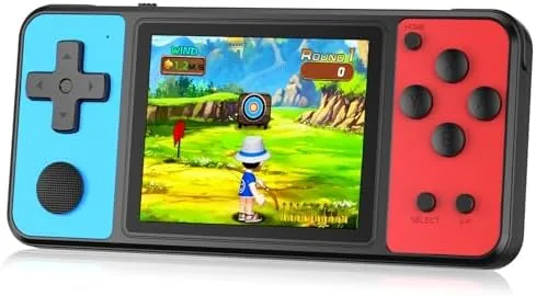 32 bit handheld game console for kids showing the d pad and face buttons