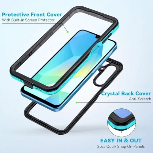 Detail shot of the Lanhiem for Samsung Galaxy A16 5G Case, IP68 Waterproof Dustproof features