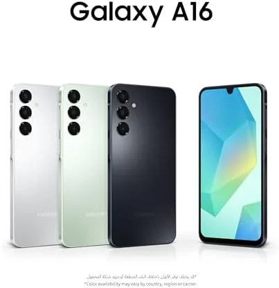 Galaxy A16 camera module on the back of the light green phone