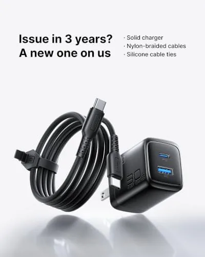 The INIU 30W GaN Fast Charging USB C Charger, Block with in real use
