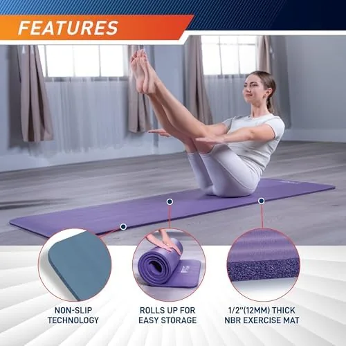 The Circuit Fitness by Marcy Non-Slip Multi-Purpose Exercise Yoga Mats with in real use
