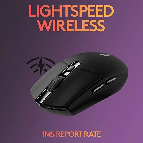 G305 in hand showing the two side buttons and thumb grip